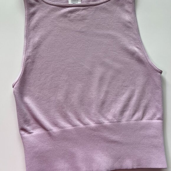 Orchid Solid High Neck Crop Top - Picture 3 of 3